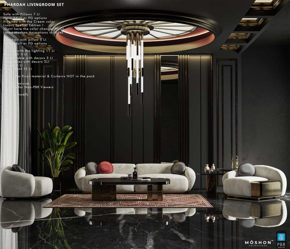 Pharoah Livingroom Set v2.0 ADULT