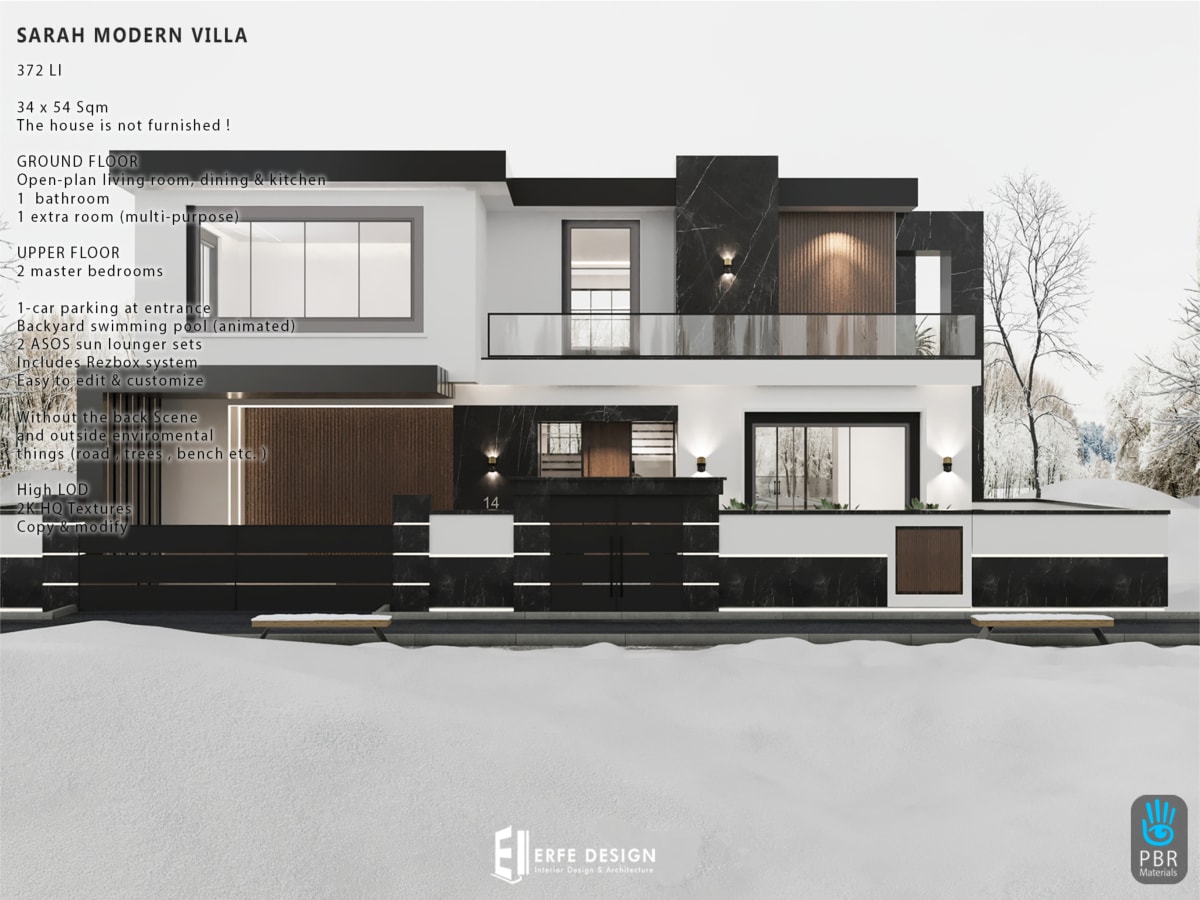 Sarah Modern Villa 372 LI 34x56 2