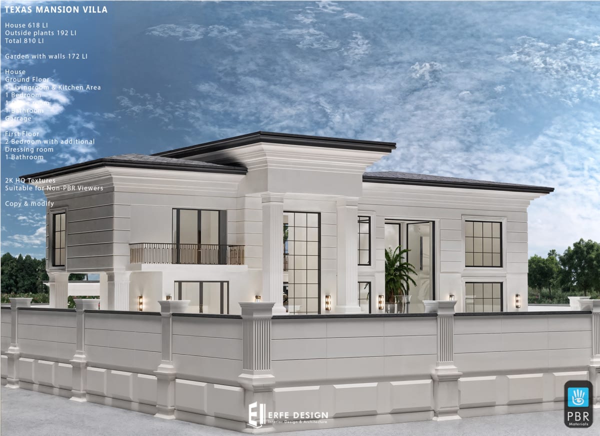 Texas Mansion Villa v1.4 810 LI 34x56  PACK 4