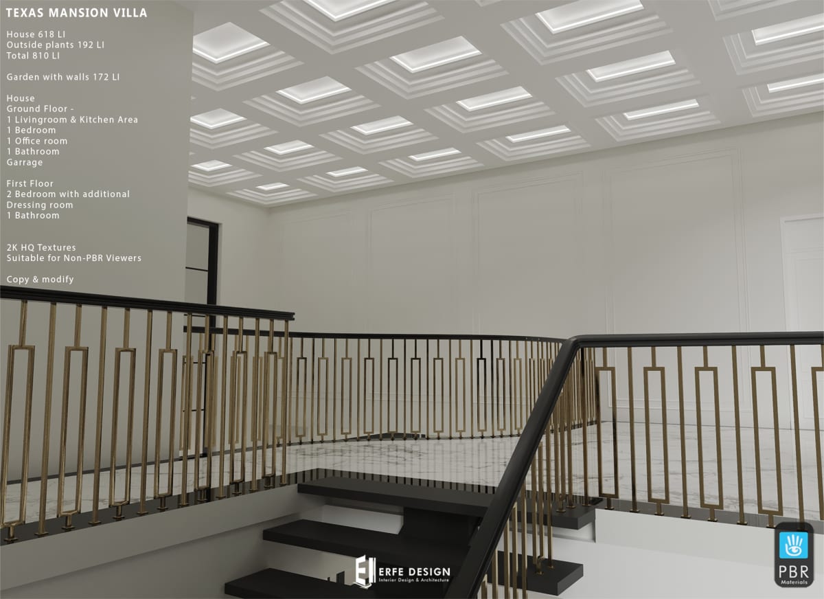 Texas Mansion Villa v1.4 810 LI 34x56  PACK 5