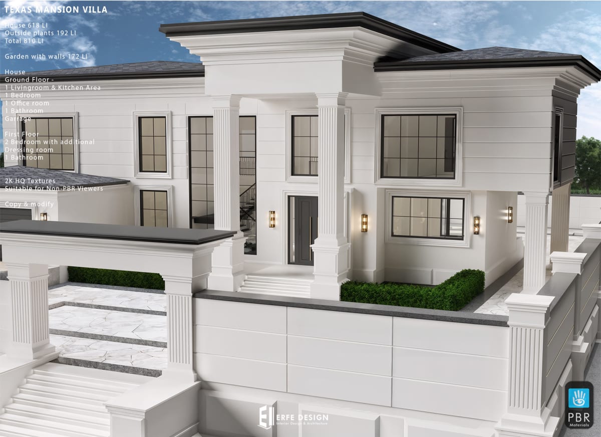 Texas Mansion Villa v1.4 810 LI 34x56  PACK 2