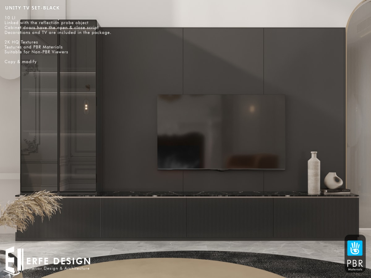 Unity TV Set - Black 9 LI PBR