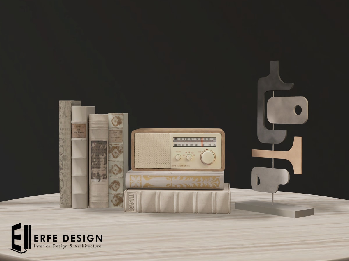 -Vintage Radio Decorative Set