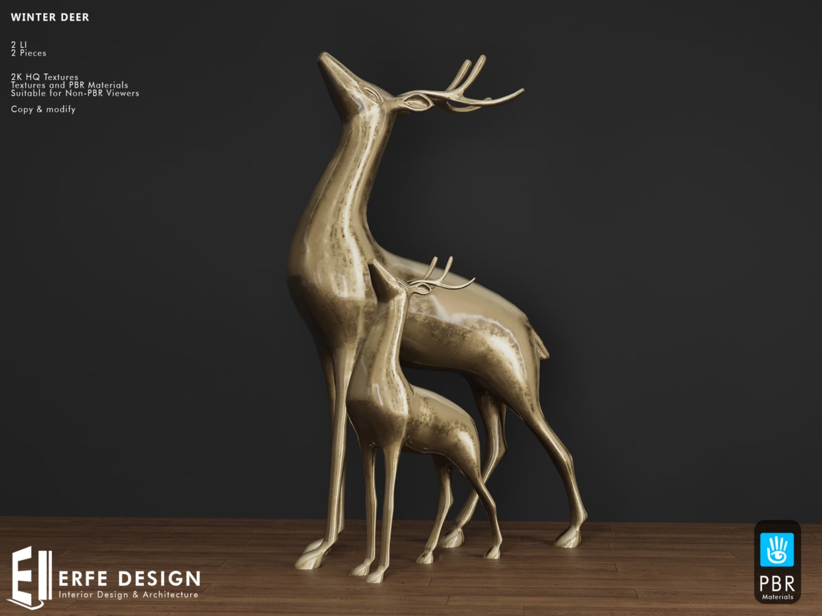Modern deers 2 LI PBR Gold