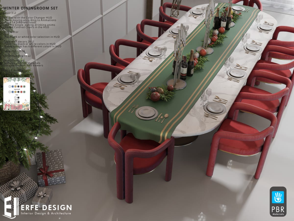 Winter Diningroom Set  PBR 4