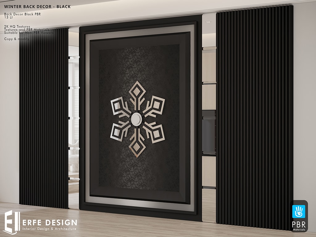 Winter Back Wall Black 13 LI PBR