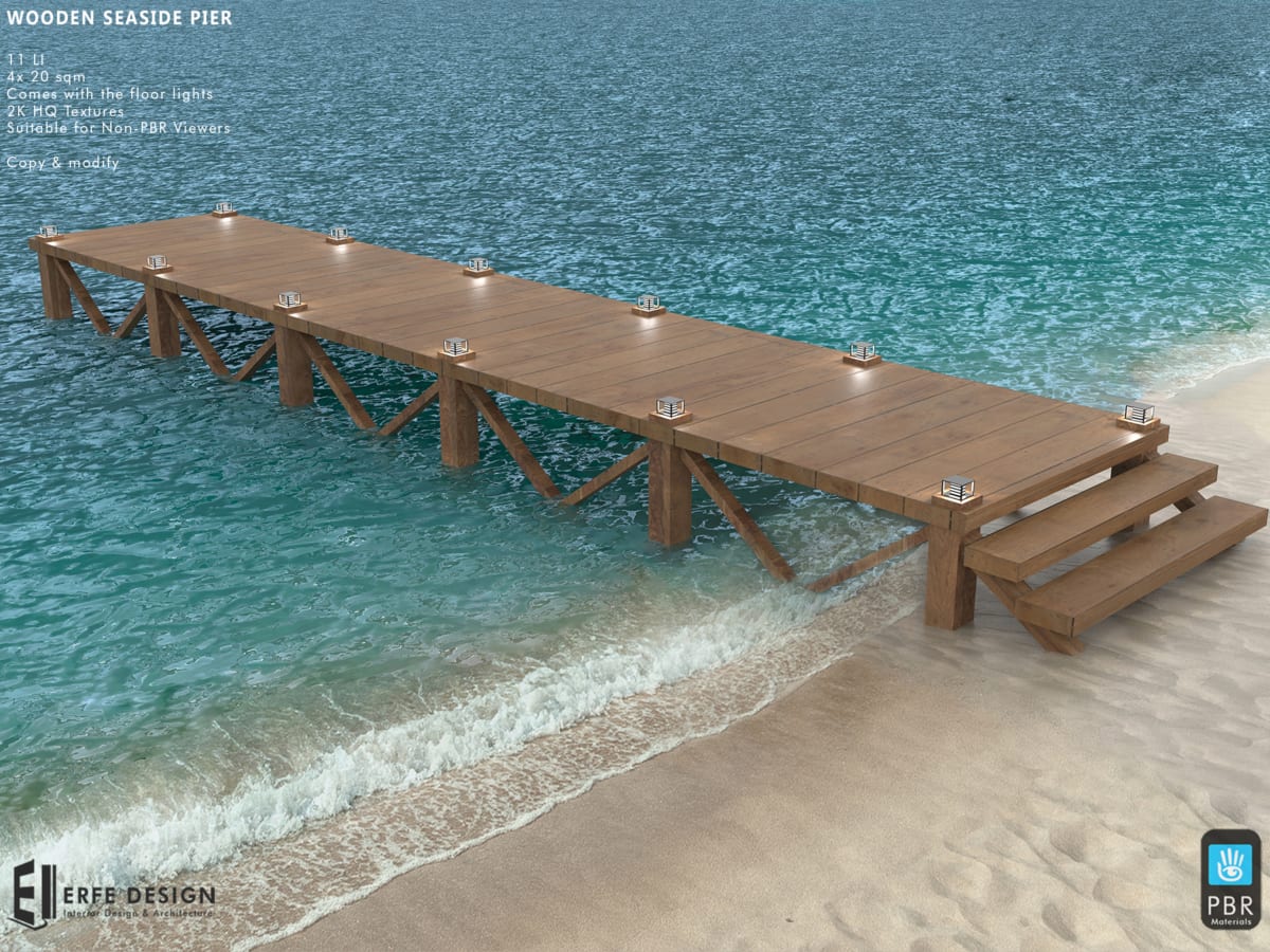 Wooden seaside pier 11 LI PBR