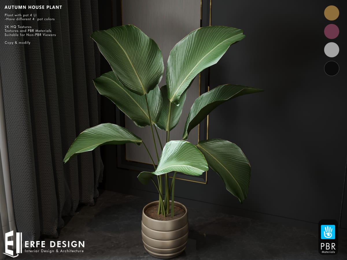 Autumn Plant 4 Colors in pack PBR