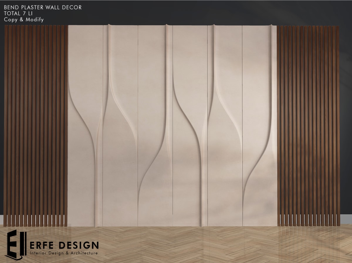 Bend plaster wall decor 7 LI
