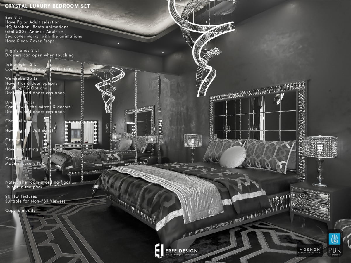 Crystal Luxury Bedroom Set PG 2