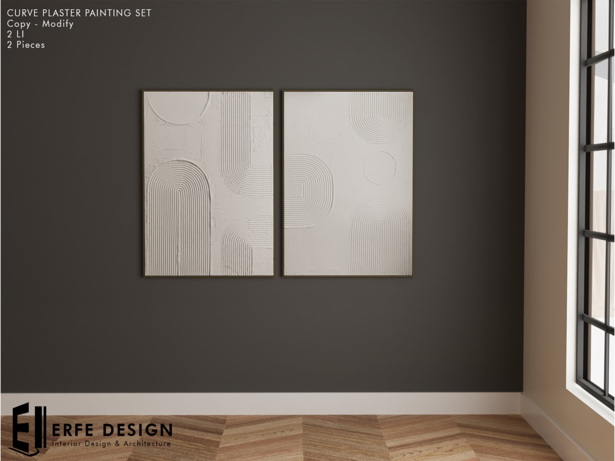 Curve Plaster Painting Set 2 LI