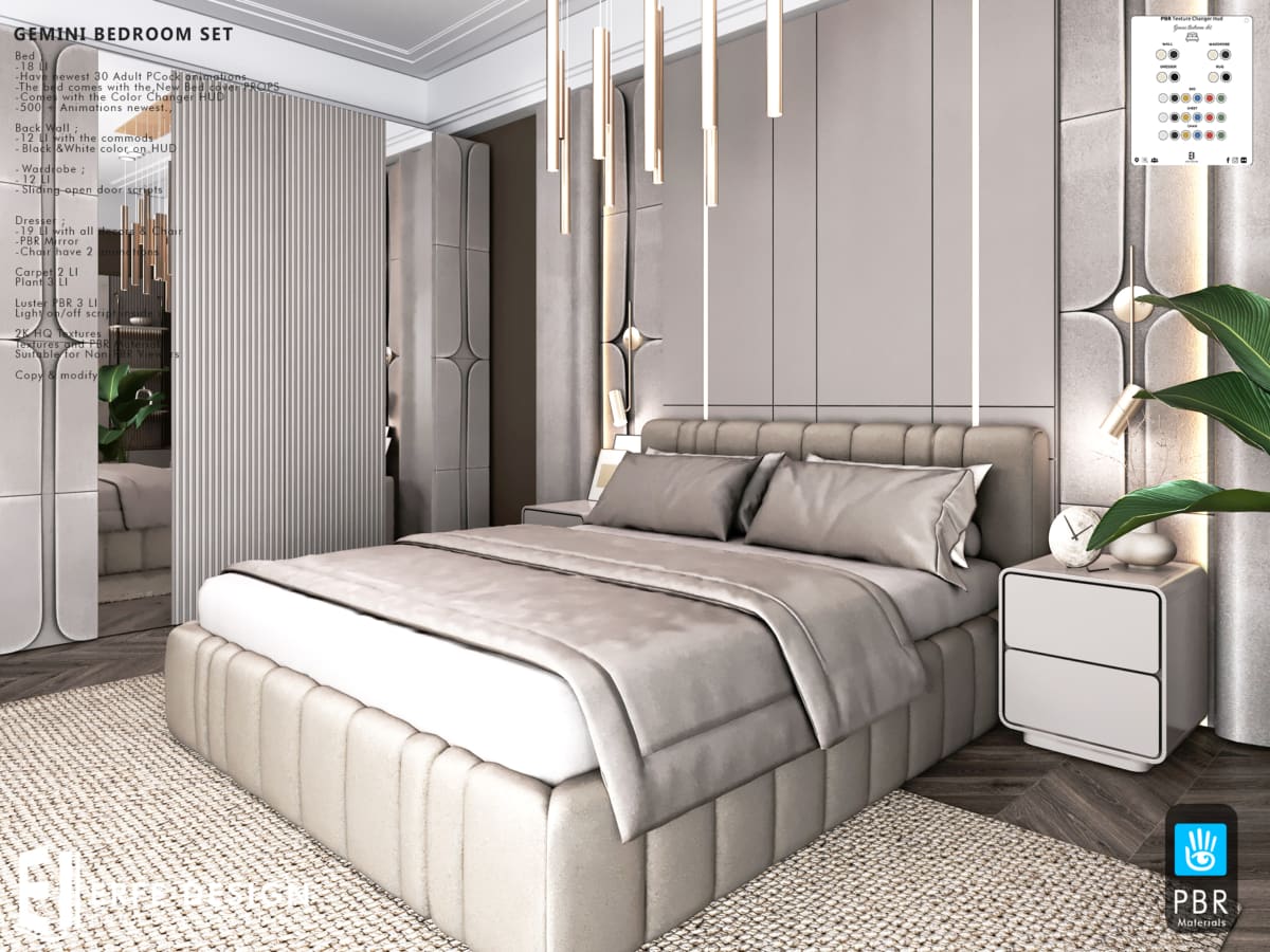 Gemini Bedroom Set Pg v.2.1  PBR 2