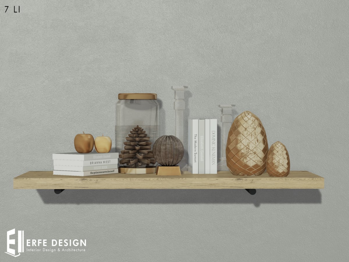 Golden Cone decorative set 7 LI