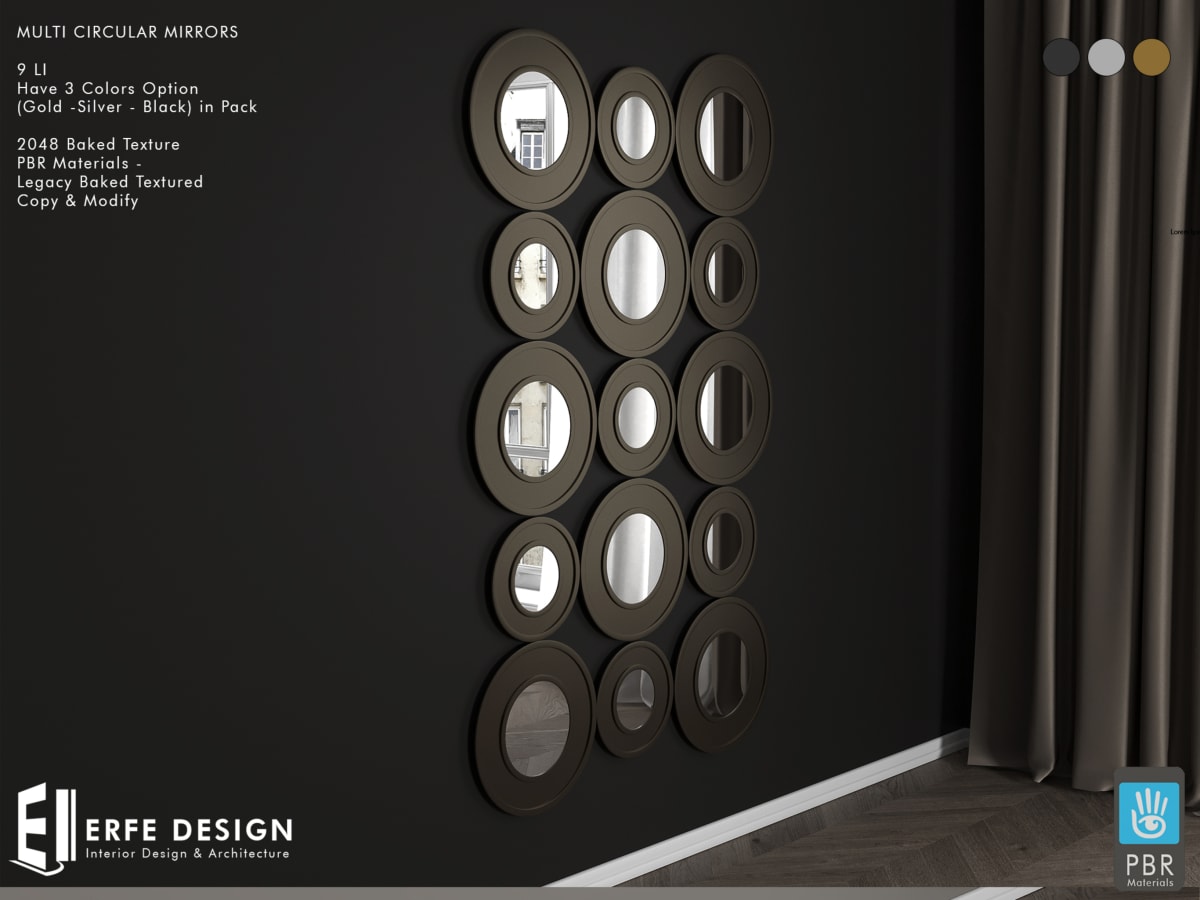 Multicircular Mirror 9 LI (3 Colors)