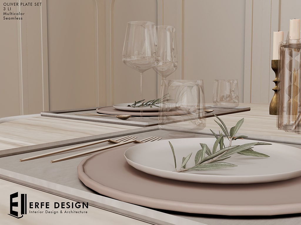 Oliver Decorative Plate set 3 LI  PACK 3