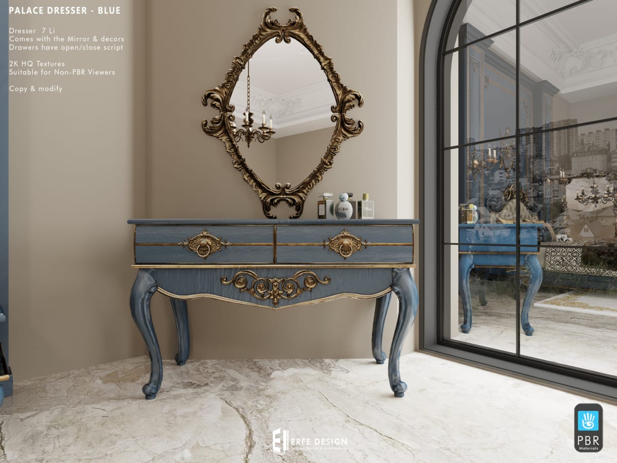 Palace Bedroom Set Adult BLUE 7