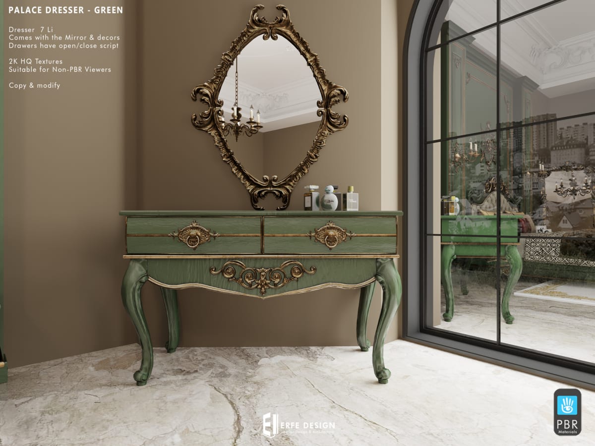 Palace Bedroom Set Adult GREEN 9