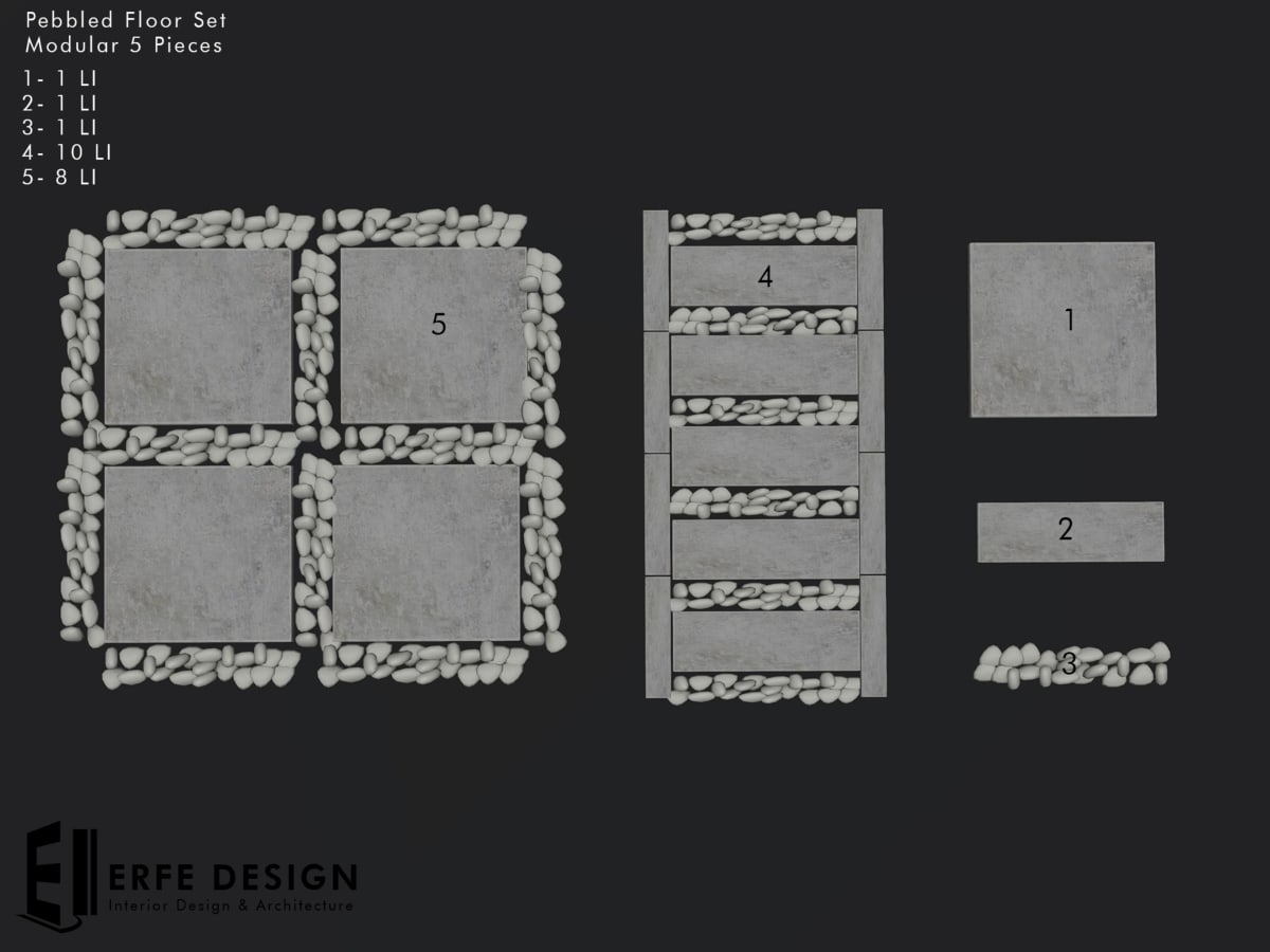 Pebble floor SET ! 3