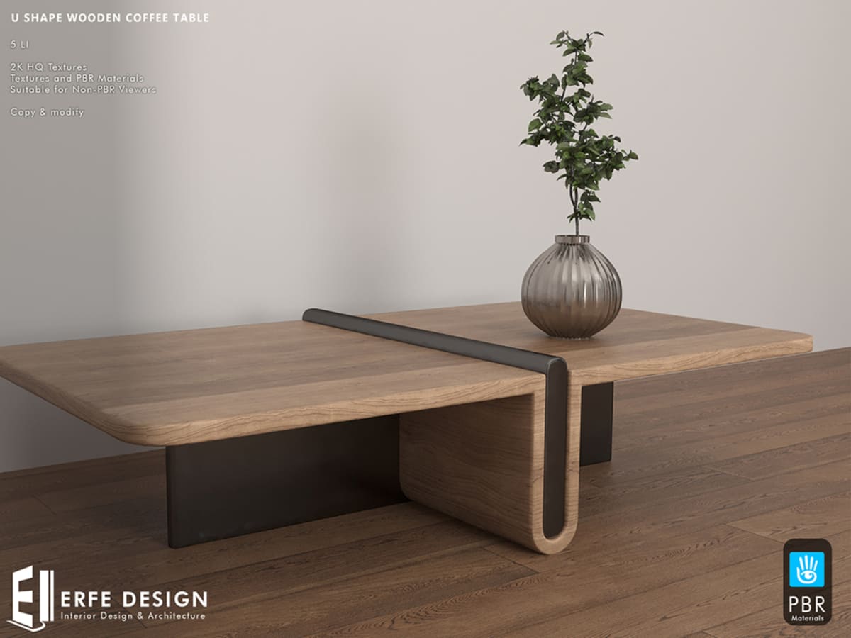 U Shape decorative coffee table 5 LI