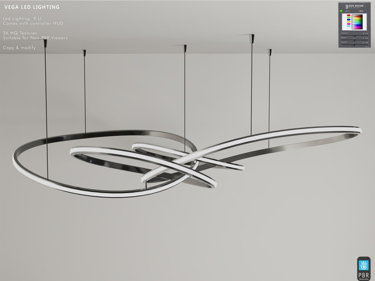 Vega Ceiling Light with controller HUD