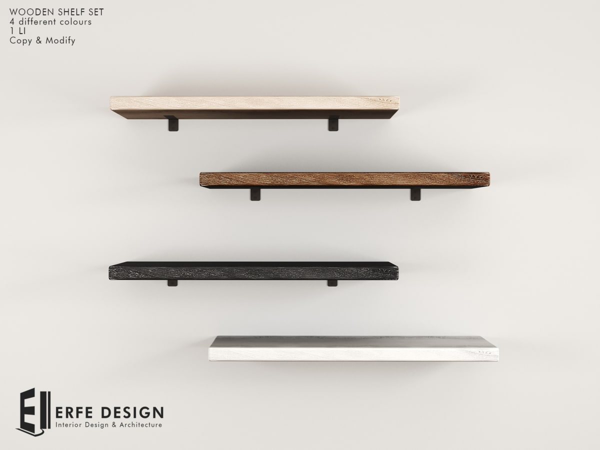 Wooden Shelf 4colors