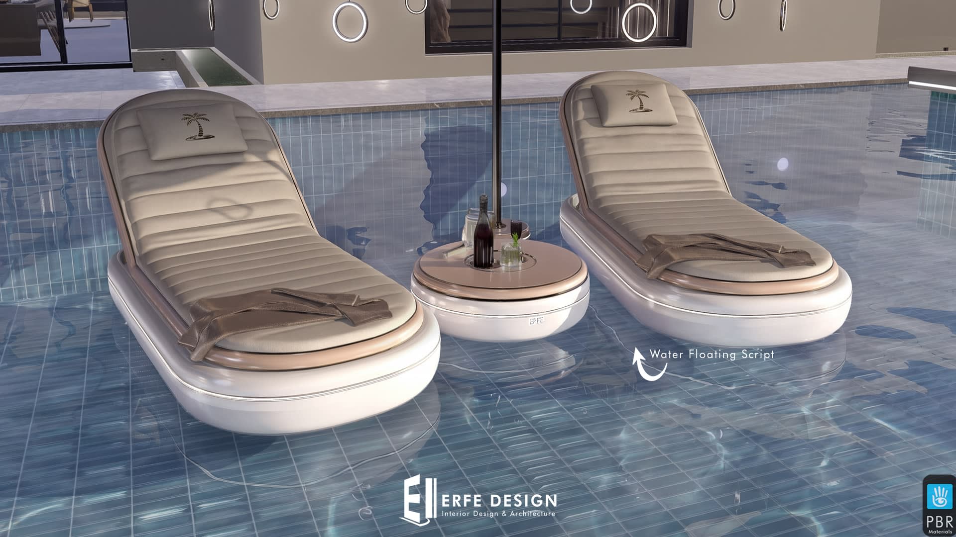 Miami Floating Sunbed Set