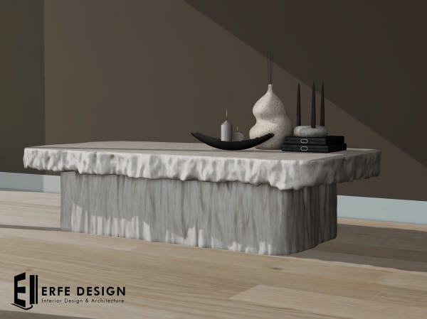 -Concrete stone Middle table 7 LI [Erfe Design] *