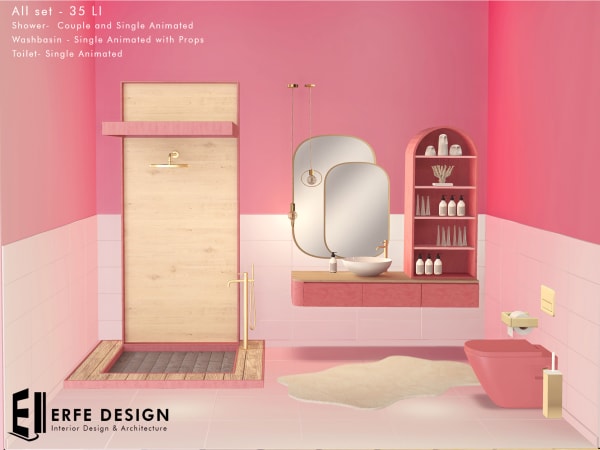 Pretty Bathroom Set  35 LI  [Erfe Design] *