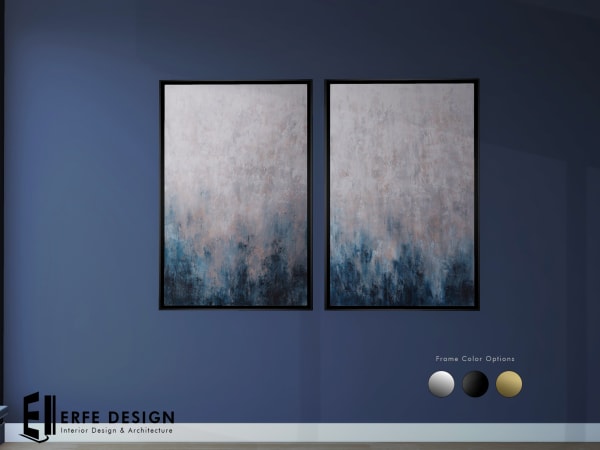 Abstract Blue Silver- Gold - Black frame [Erfe Design] PACK