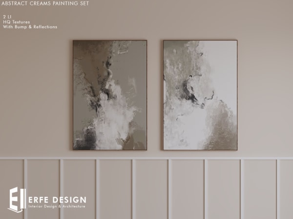 Abstract Creams Painting Set [Erfe Design] PACK