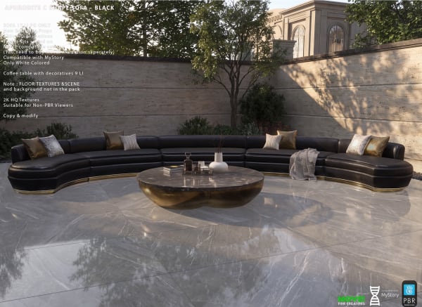 Aphrodite C Sofa PG BLACK