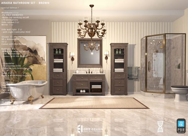 Aradia Bathroom Set Brown v. PG ONLY