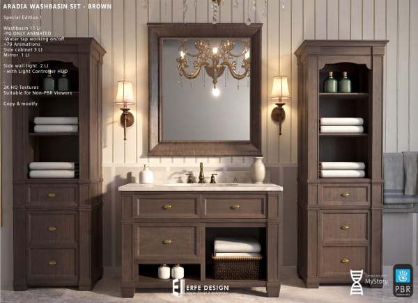 Aradia Washbasin Brown v. PG ONLY