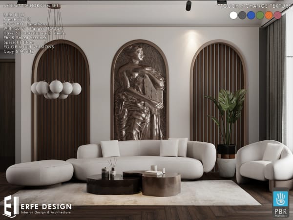 Artemis Livingroom Set PG PBR &amp; NonPBR [Erfe Design]*