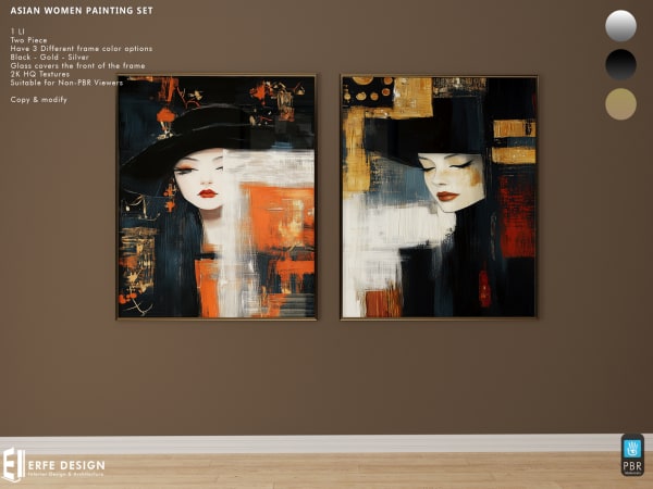 Asian Woman Painting  Set PBR [Erfe Design]*