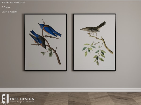Birdies Painting Set (3Colors) 1 LI [Erfe Design] *