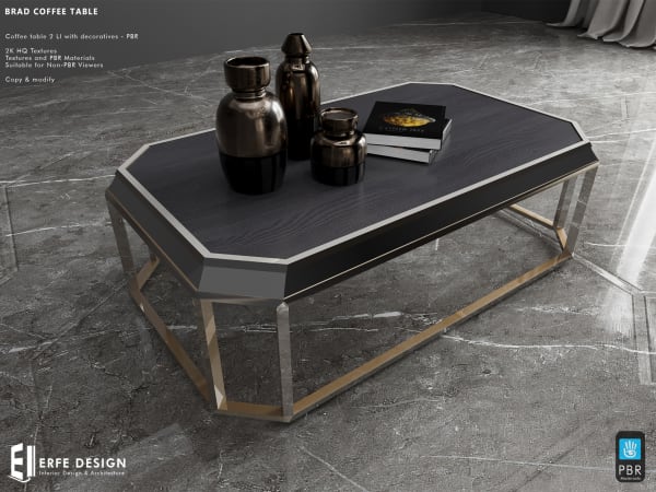 Brad Coffee table 2 LI with decors PBR  [Erfe Design] *