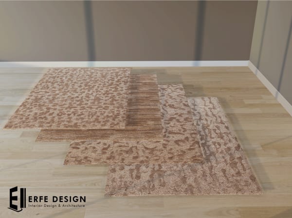 Brownie Carpet Set 4 Pcs [Erfe Design] *
