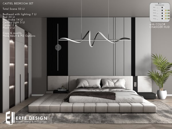 Castiel Bedroom Set 50 LI PG v.  [Erfe Design]*