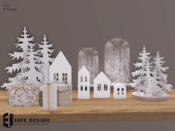 Christmas shelf decorative set 9 LI [Erfe Design]  *