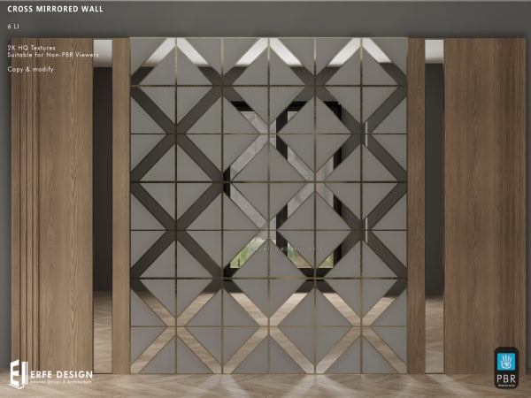 Cross Mirrored Wall 6 LI [Erfe Design] *