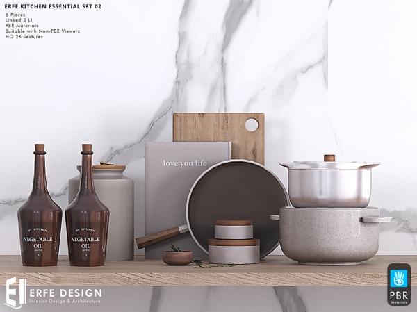 Kitchen Essential decorative set-2 3 LI  [Erfe Design] *