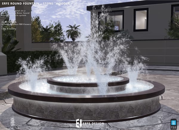 Erfe Round Stone & Wooden 25 LI