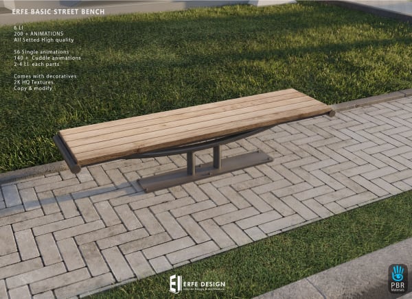 Erfe Basic Street Bench 6 LI PG [Erfe Design] PACK