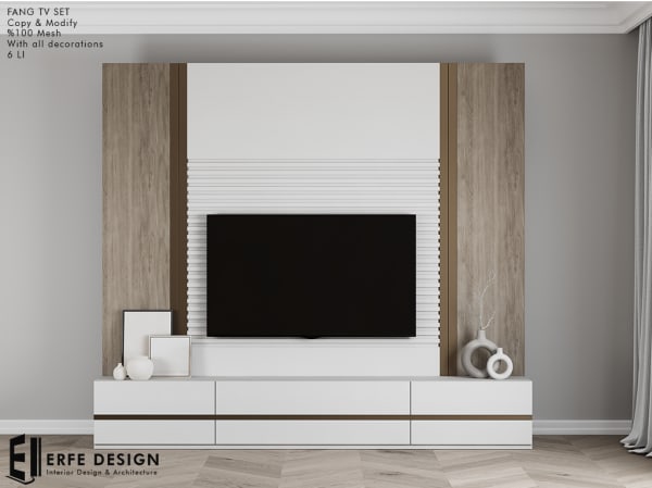 Fang Tv set 6 LI with decors [Erfe Design] *