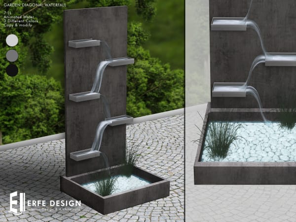 Garden Diagonal Waterfall 7 LI [Erfe Design] *