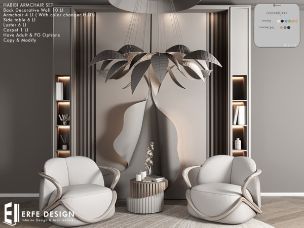 Habibi Armchair Set Scene 30 LI PG  [Erfe Design] *