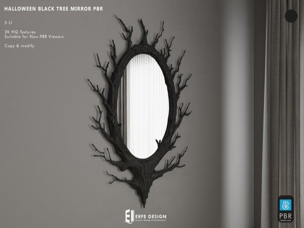 Halloween Black Tree Mirror 9 Li PBR [Erfe Design]*