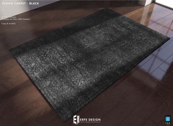 Indian Carpet 1 LI Black