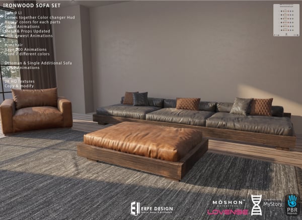 Ironwood Sofa set - PG [Erfe Design] PACK